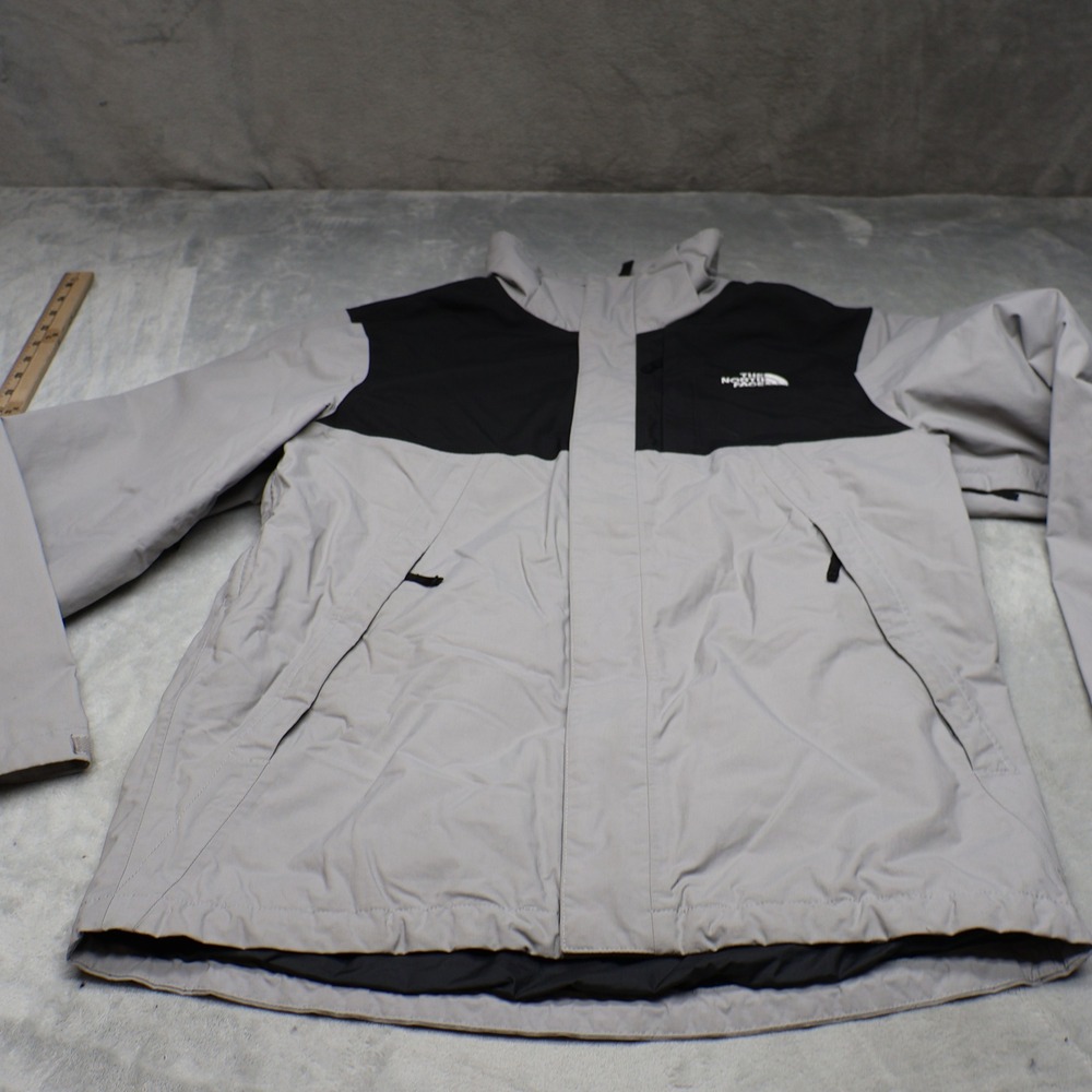 North‎ Face Jacket Mens Medium Grey Lone Peak Waterproof Wind Rain 3in1 Shell